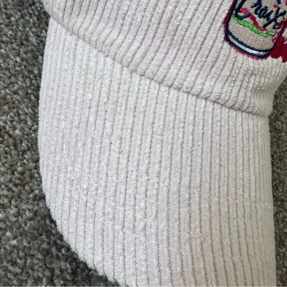 LaCroix Cherry Blossom Dad Hat Pink Corduroy Baseball Cap Adjustable NEW